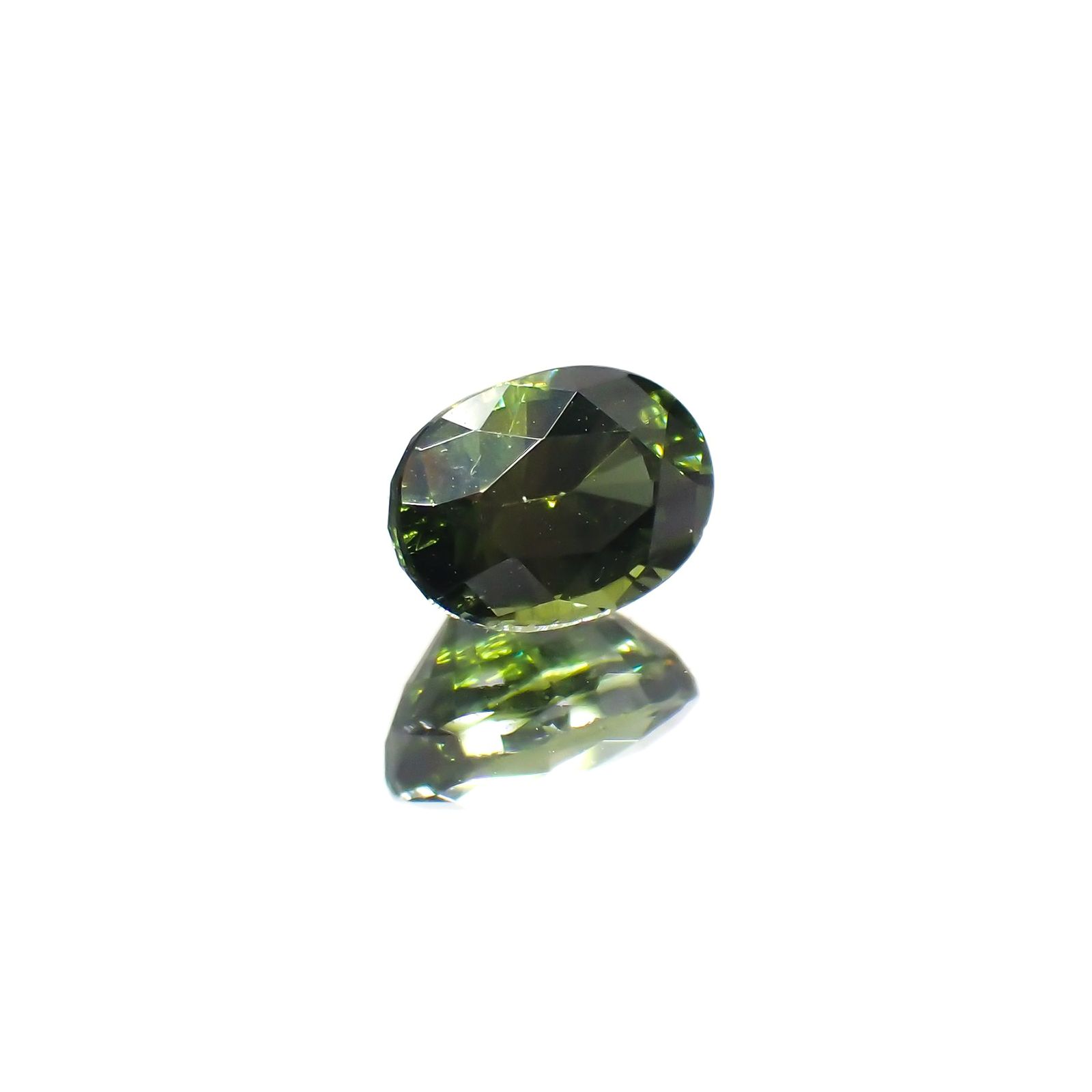 グリーンジルコン(宝石名ジルコン)スリランカ/カンボジア産 1.19ct 識別済[220114897]6.7x4.8mm前後