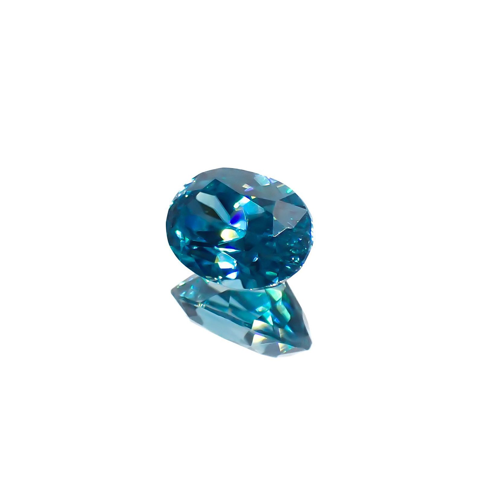 ラタナキリブルージルコン(宝石名ブルー・ジルコン)カンボジア産 2.837ct ソ付(彩珠)[221018933]9.1x6.6mm前後