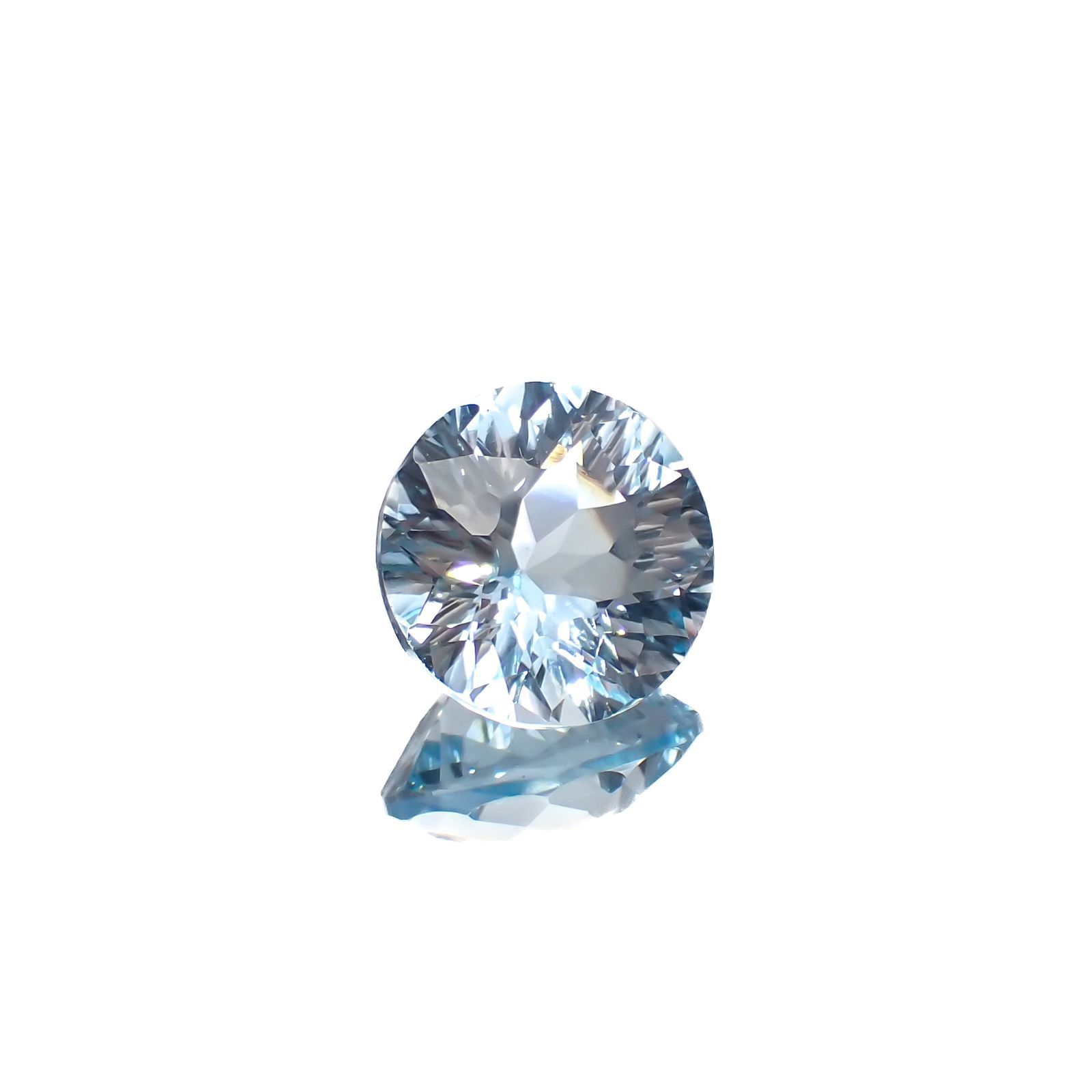 ◇カスタムカット◇ブルートパーズ ブラジル産 4.37ct[221219320]9.9x9.9mm前後