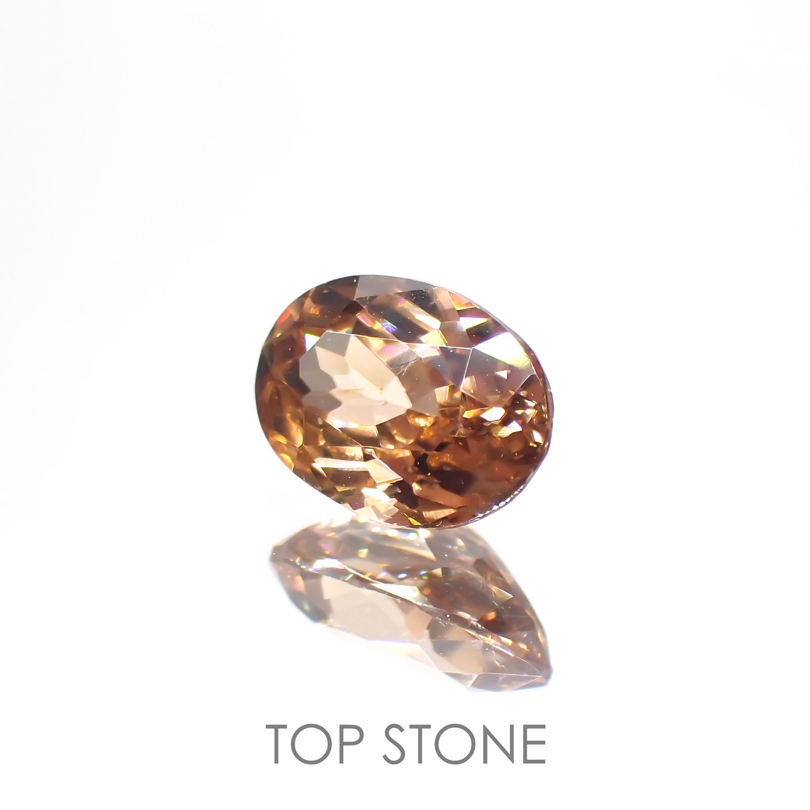 オレンジジルコン(宝石名ジルコン) スリランカ/カンボジア産 1.48ct 識別済[21038241]7.5×5.4mm前後