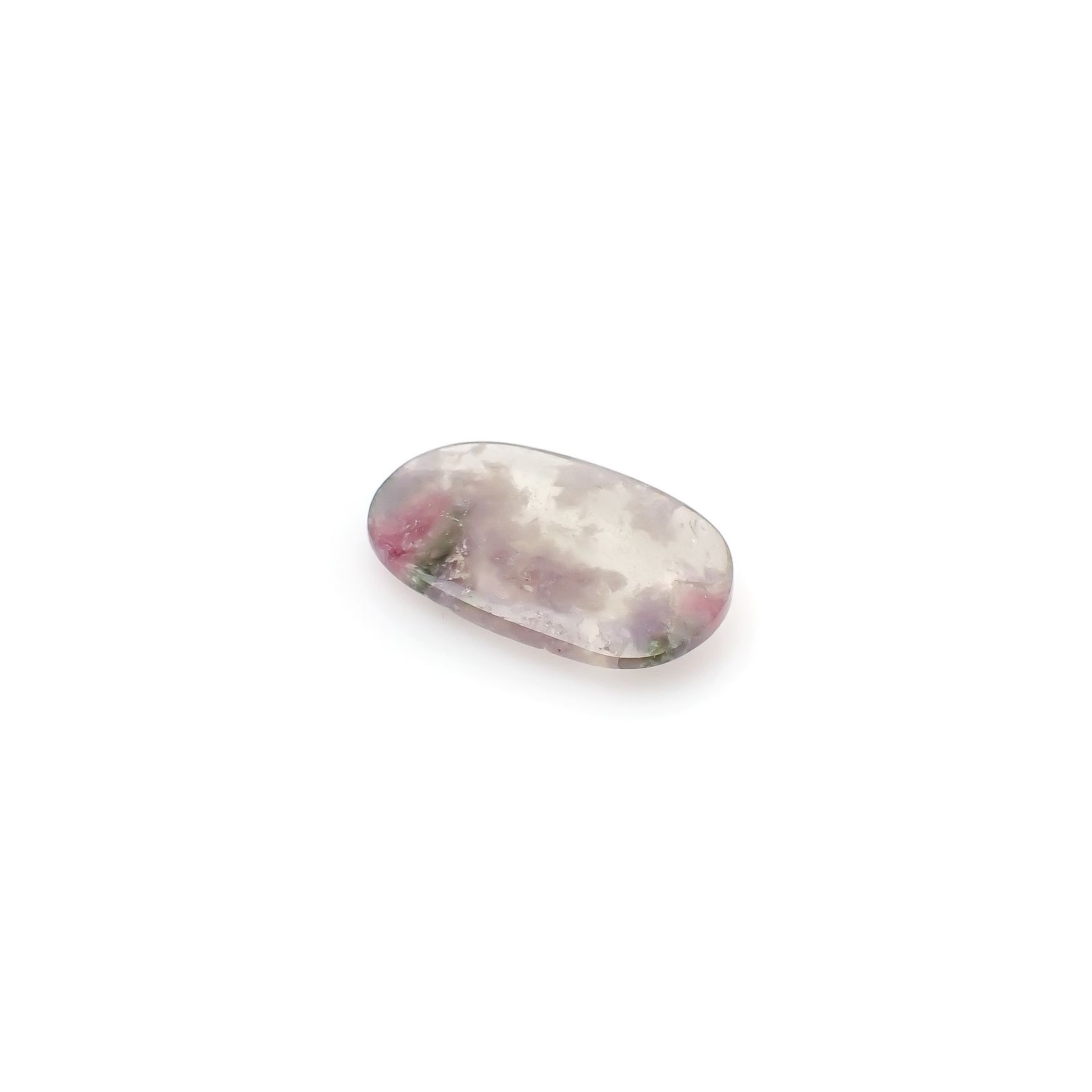 ウォーターメロントルマリンインクォーツ ブラジル産 13.66ct[240427189]24.5x14.5mm前後