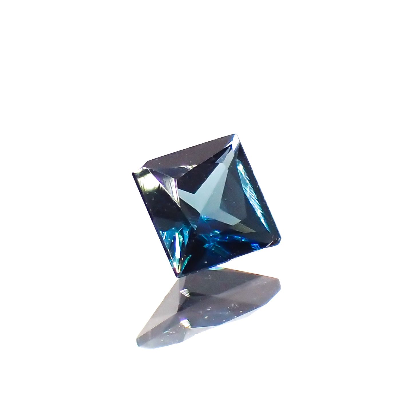 ◇プリンセスカット◇インディゴライト ブラジル産 0.13ct[230923520]3x3mm前後