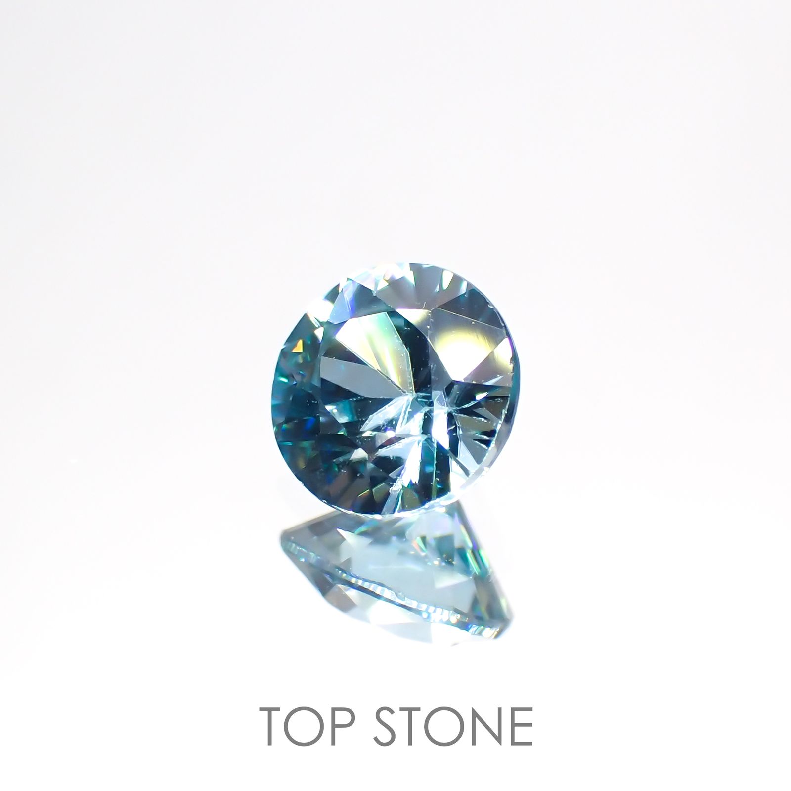 ブルージルコン(宝石名ジルコン) カンボジア産 1.25ct 識別済[20063101]6×6mm前後