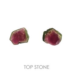 ウォーターメロントルマリン原石スライス 2個セット ブラジル産 2.52ct[220515689]7.6-7.8x6.1-6.4mm前後