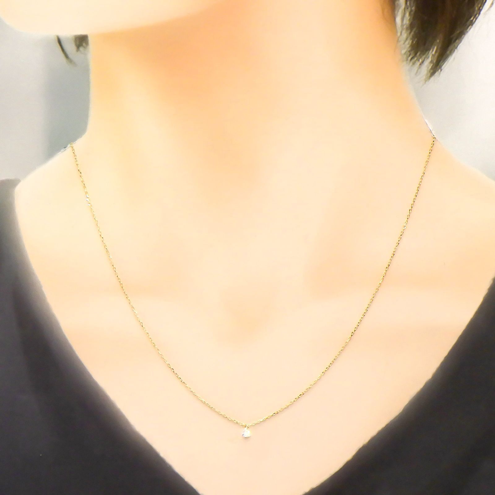 ◇La terre(ラ・テール)◇K18ダイヤモンドチャーム TTLC/SI (宝石名ダイアモンド) 0.127ct 識別済[220115351]3.1x3.2mm前後
