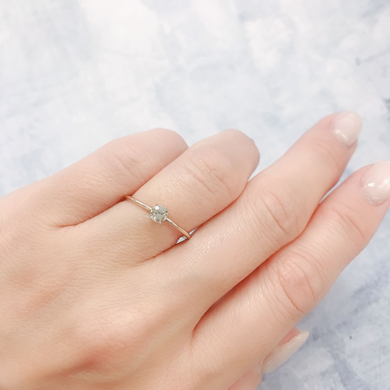 リューコガーネット(宝石名ホワイト グロッシュラー・ガーネット)ビルマ産 0.26ct 識別済[220115444]3.6x3.6mm前後