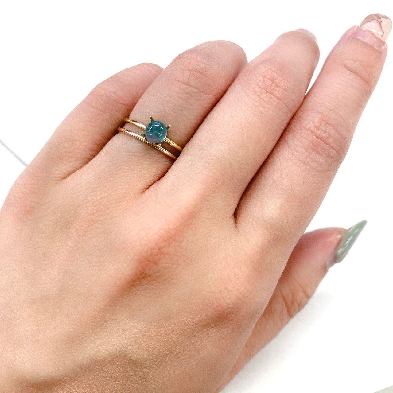 バイカラーパライバトルマリン ブラジル産 ルース 0.65ct[210410820]5×4.9mm前後
