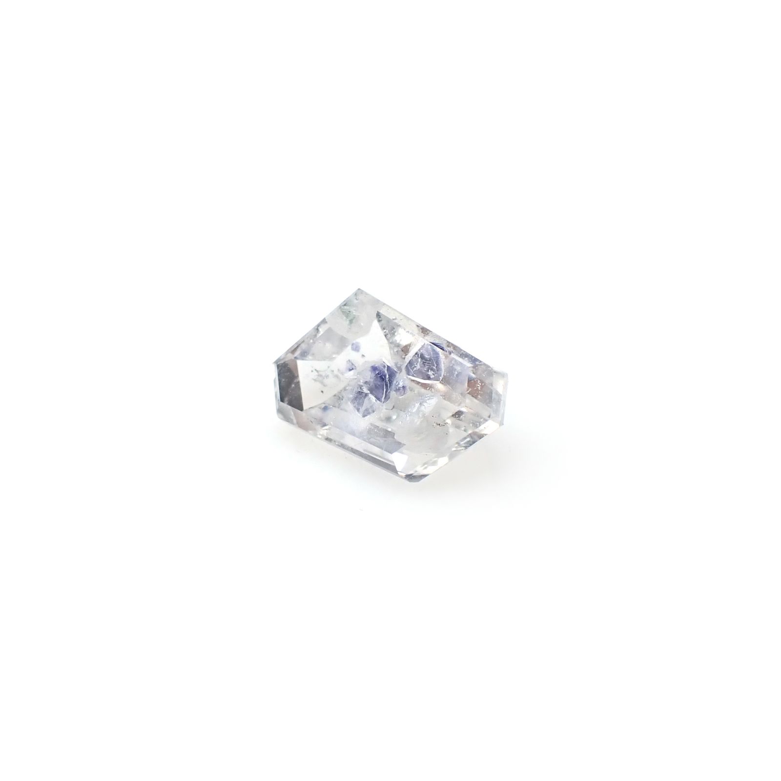 ◇フリーフォーム◇フローライトインクォーツ マダガスカル産 4.70ct [250329957]12.8x7.7mm前後