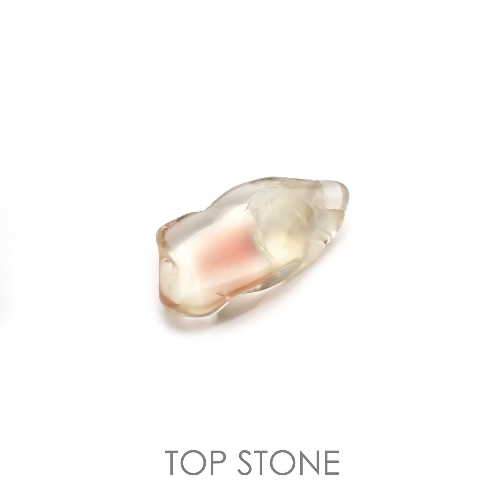 オレゴンサンストーン 原石スライス磨き アメリカ・オレゴン州産 4.77ct[220918000]17.9x9.1mm前後
