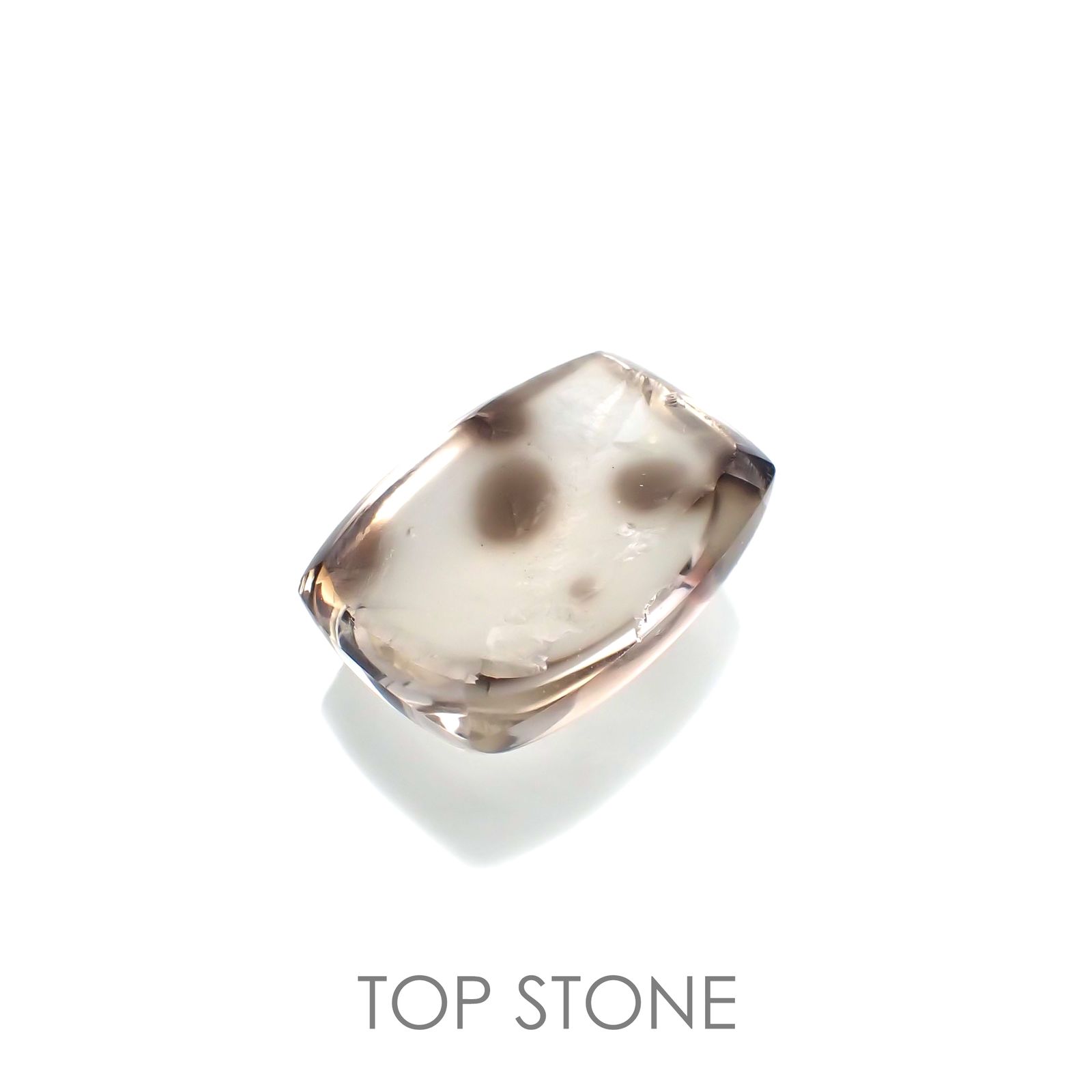 ダルメシアンクォーツ(宝石名ラジエーション・ダメージ・クォーツ) ブラジル産 12.26ct 識別済[210812886]16.3×12mm前後