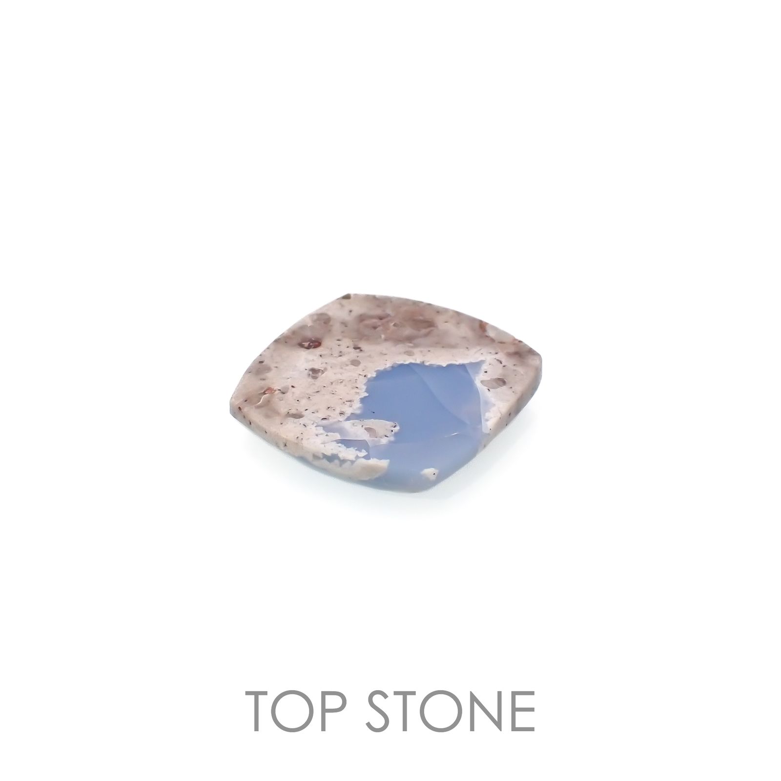 マトリックスブルーオパール アメリカ・オレゴン州産 4.67ct[221219390]14.3x14.2mm前後