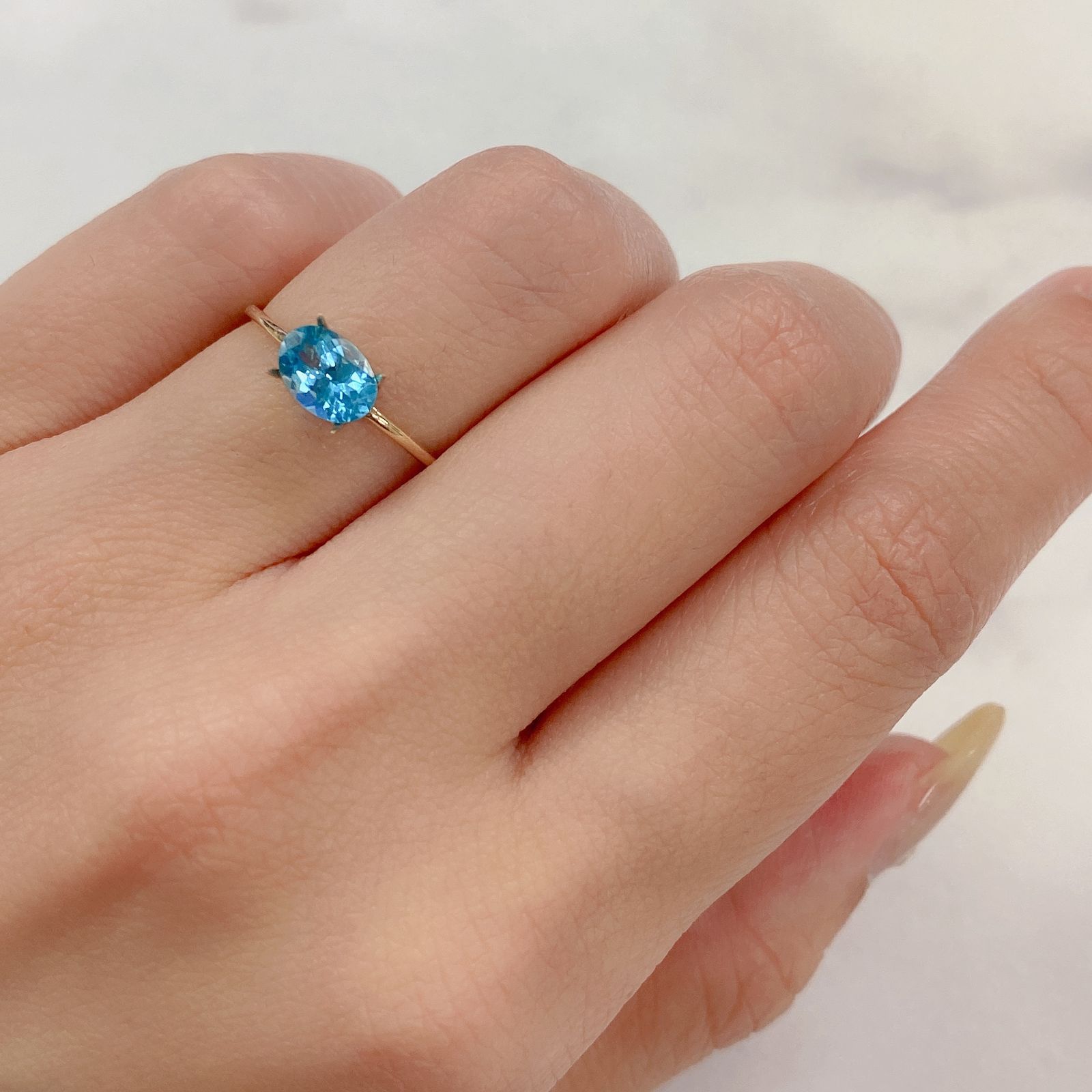 アパタイト(宝石名アパタイト) ブラジル産 0.82ct 識別済[20117941]7×5.1mm前後