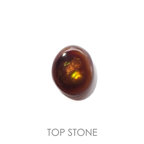 ◇フリーフォーム◇ファイヤーアゲート メキシコ産 2.70ct[220917764]11.1x9.1mm前後