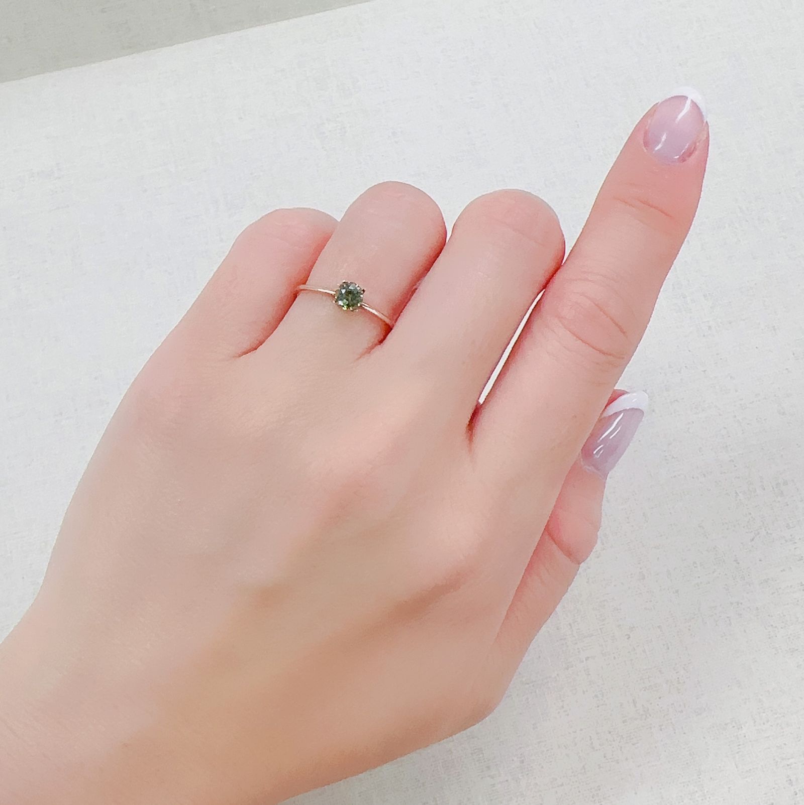 ◇カスタムカット◇デマントイドガーネット ナミビア共和国産 0.40ct[230421378]4.3x4.2mm前後