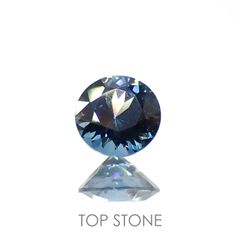 ブルーグレイッシュスピネル(宝石名スピネル) ビルマ産 0.32ct 識別済[210913459]4.3×4.3mm前後