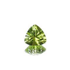 ◇コンケーブカット◇ペリドット 中国産 1.25ct[230622289]7x7.1mm前後
