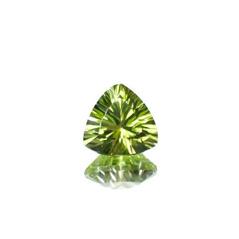 ◇コンケーブカット◇ペリドット 中国産 1.25ct[230622289]7x7.1mm前後