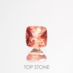 バイカラーアンデシン(宝石名アンデシン)チベット産 0.44ct 識別済[220115273]4.5x4.4mm前後