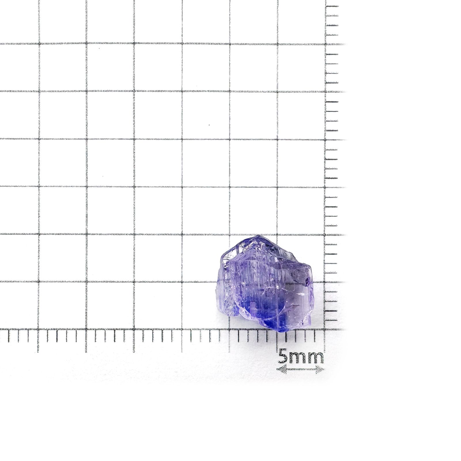 バイカラータンザナイト 原石 タンザニア産 3.52ct[231224985]10.1x8.9mm前後