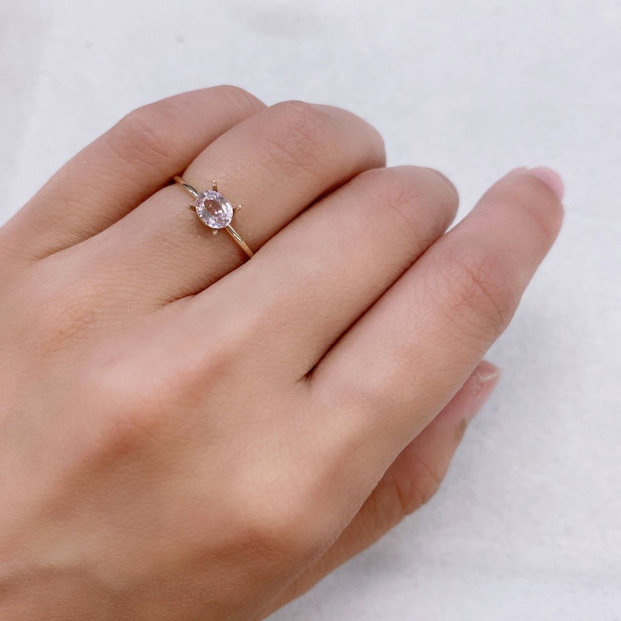 ピンクサファイア(宝石名ピンク・サファイア) マダガスカル/スリランカ産 0.57ct 識別済[210712556]5.3×4.2mm前後