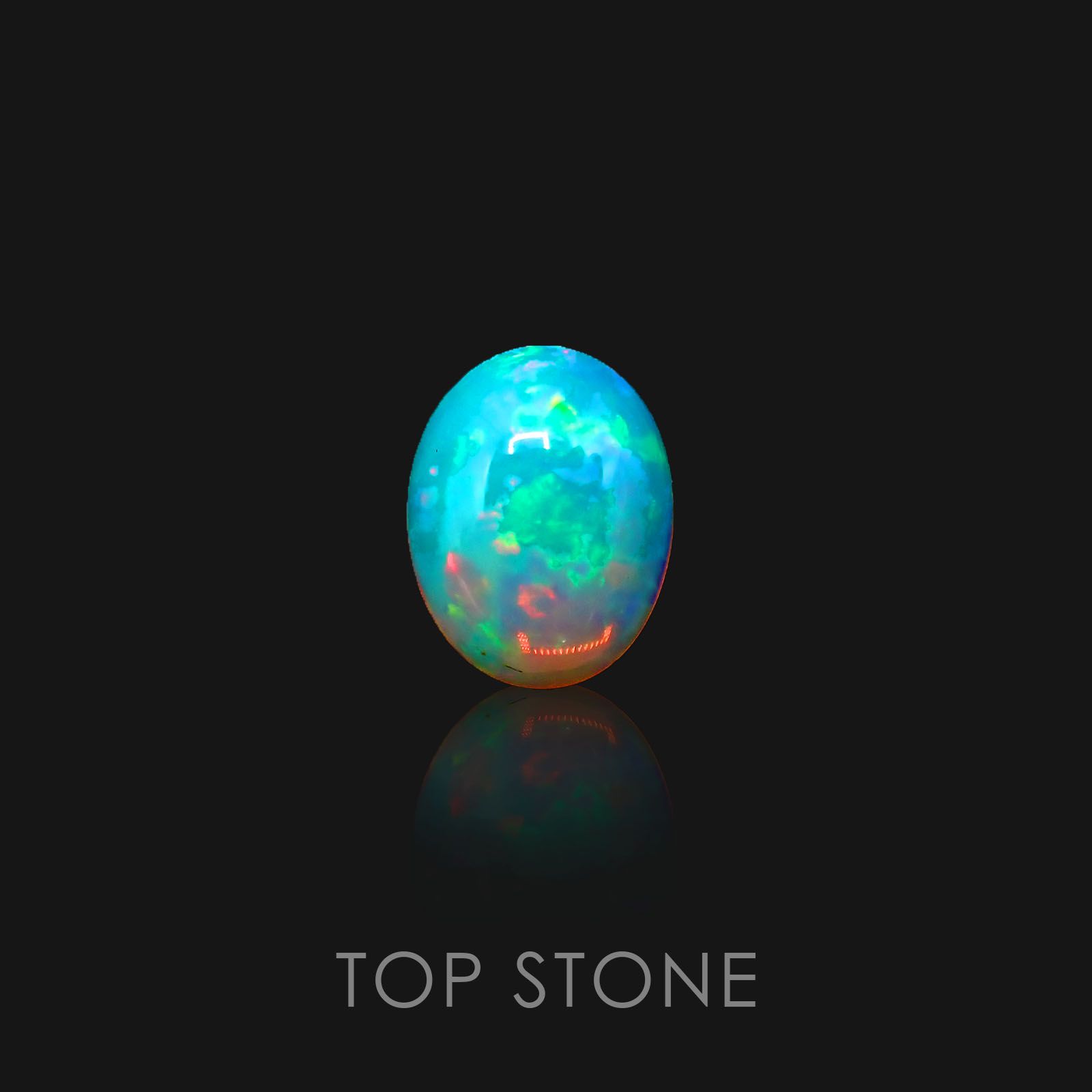 エチオピアオパール(宝石名オパール) エチオピア産 2.840ct ソ付(彩珠)[20095445]11.6×9mm前後