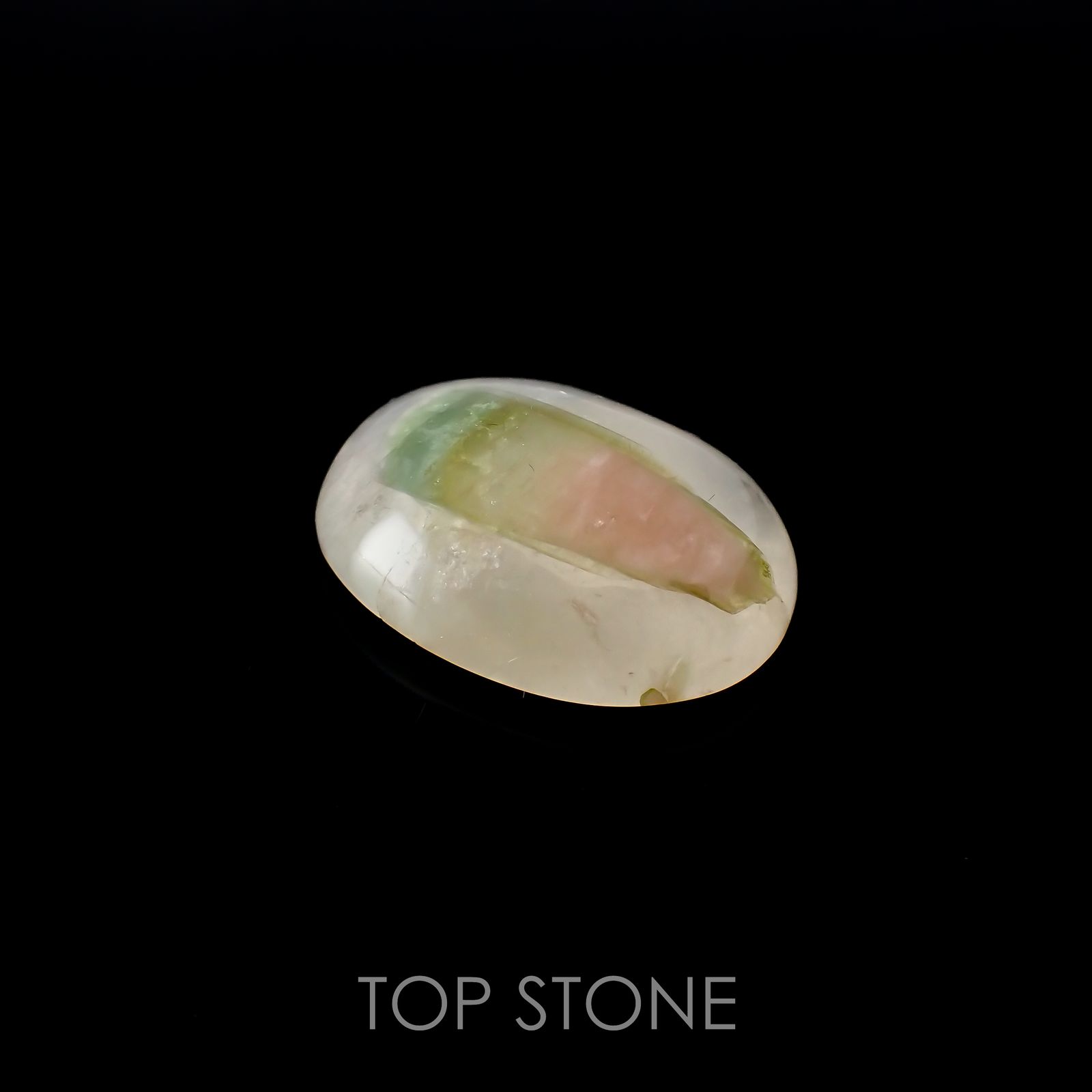 ミラクルトルマリンインクォーツ(宝石名トルマリネーテッド・クォーツ)ブラジル産 35.38ct 識別済[220917718]26.8x20.1mm前後