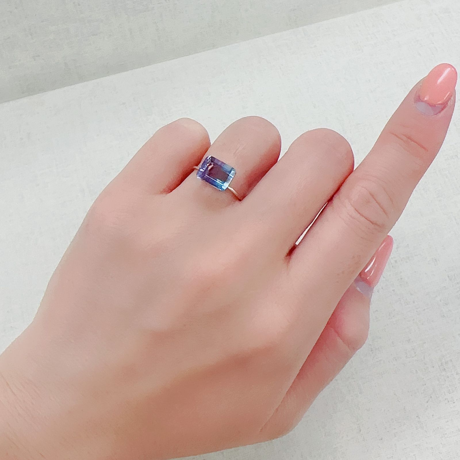 パーティカラーフローライト ブラジル産 3.14ct[230321182]9x7mm前後