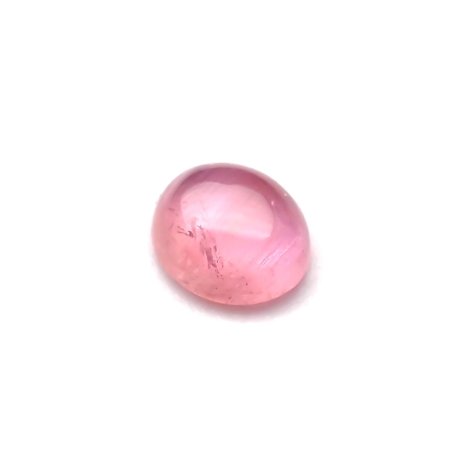 ペツォッタイトキャッツアイ(ラズベリル)(宝石名ペツォッタイト・キャッツアイ) マダガスカル産 0.348ct ソ付(彩珠)[210711979]4.7×4mm前後