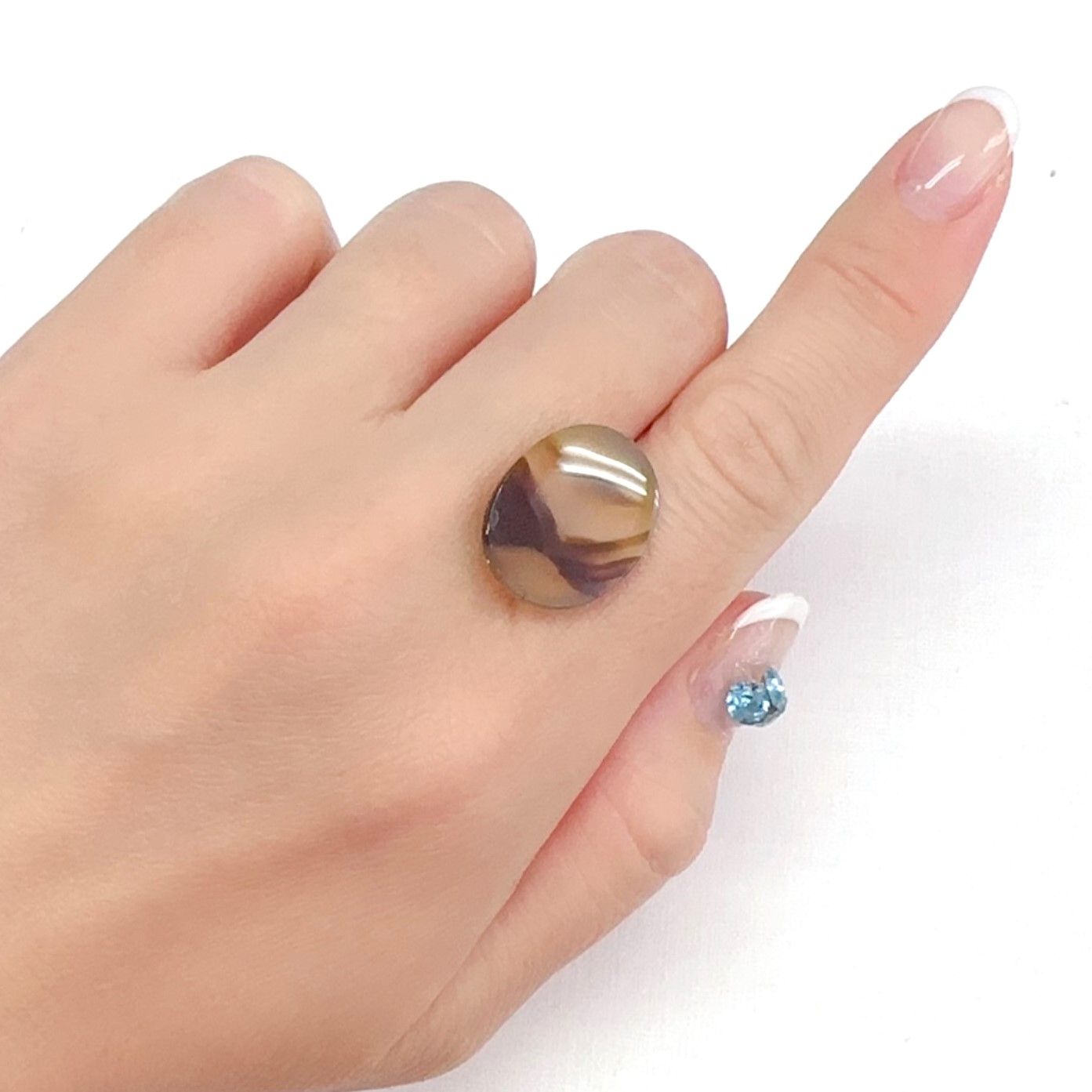 モンタナアゲート アメリカ・モンタナ州産 11.23ct[240427118]19.1x15mm前後
