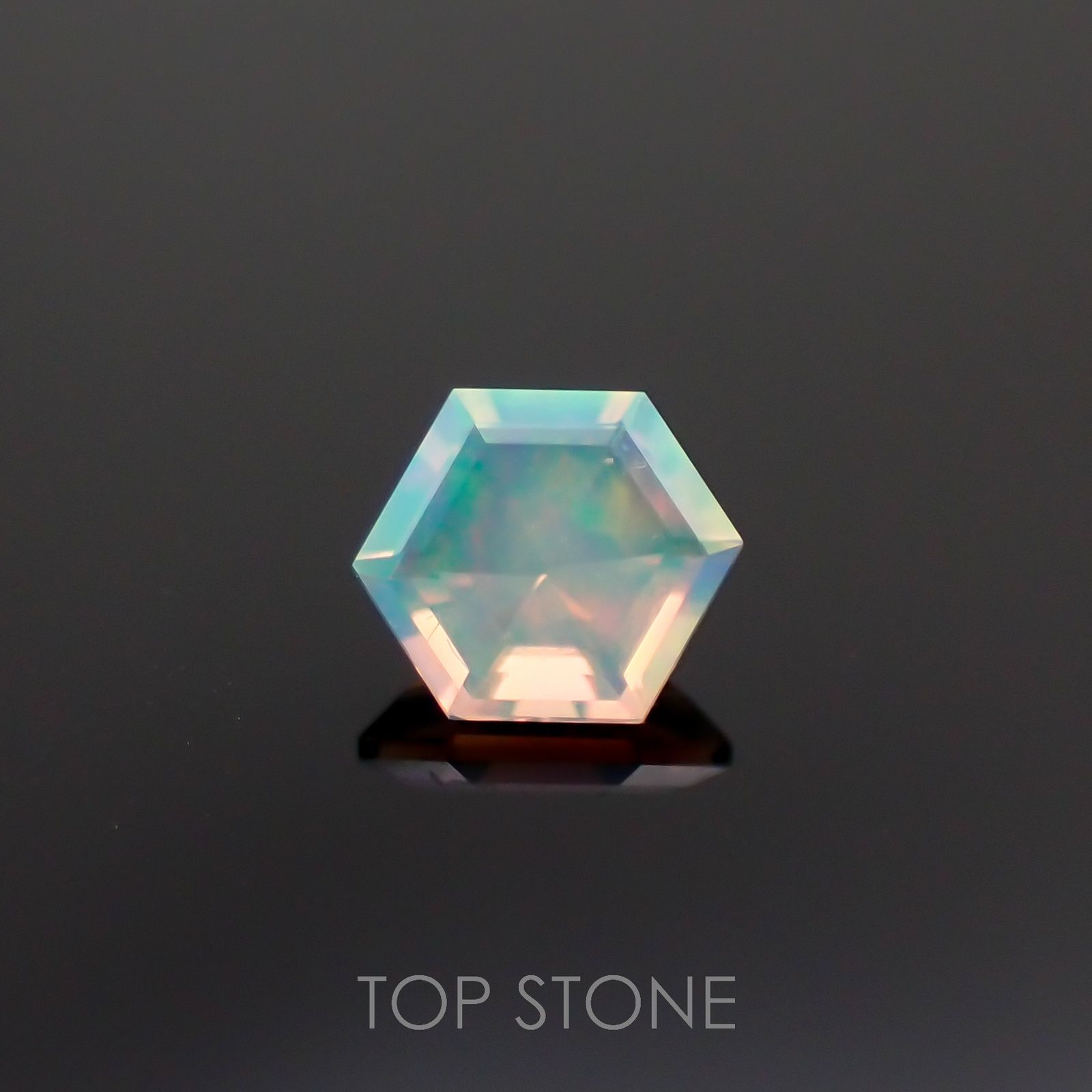 ◇ヘキサゴンカット◇エチオピアオパール エチオピア産 0.16ct[221018441]4x3.9mm前後