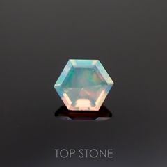 ◇ヘキサゴンカット◇エチオピアオパール エチオピア産 0.16ct[221018441]4x3.9mm前後