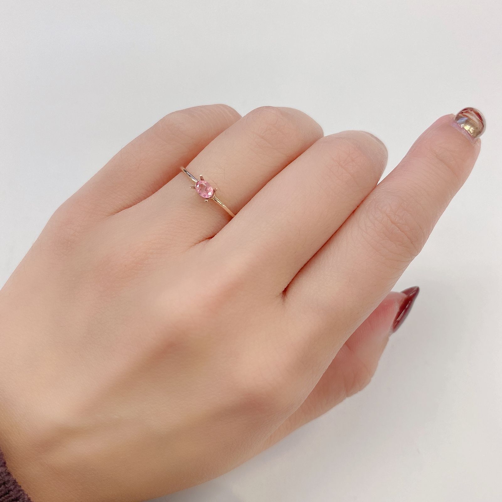 ペツォッタイト(ラズベリル)(宝石名ペツォッタイト) マダガスカル産 0.182ct ソ付(彩珠)[210711801]4×3mm前後