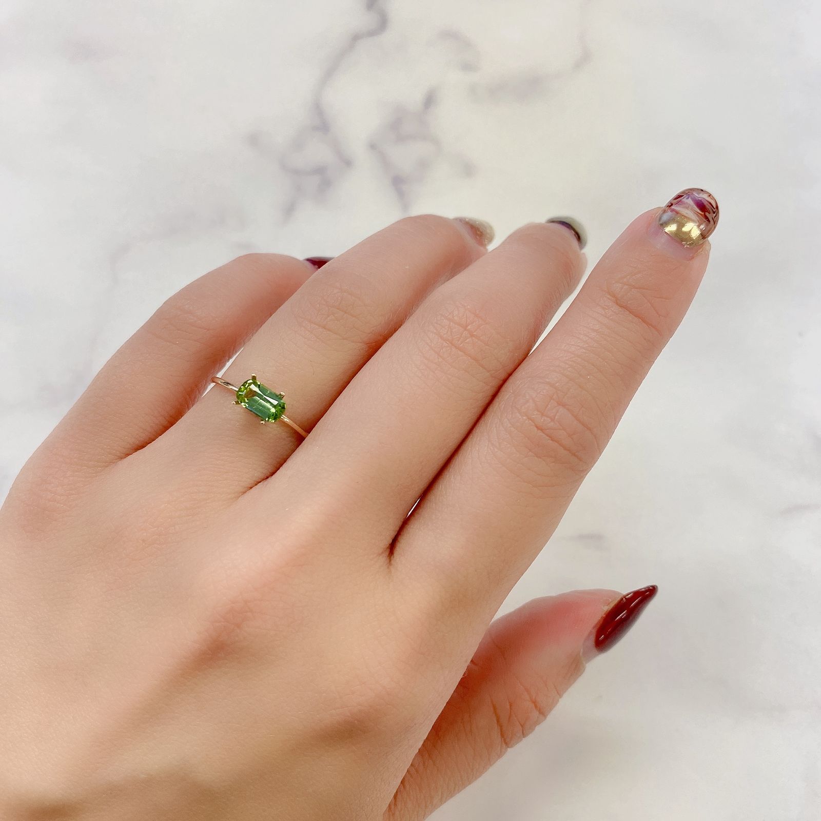 ミントトルマリン(宝石名グリーン・トルマリン) アフガニスタン産 0.68ct 識別済[211013618]7×4mm前後