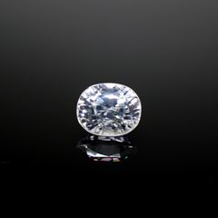 カラーレスジルコン(宝石名ジルコン)スリランカ/カンボジア産 1.35ct 識別済[240928894]6.1x5.1mm前後