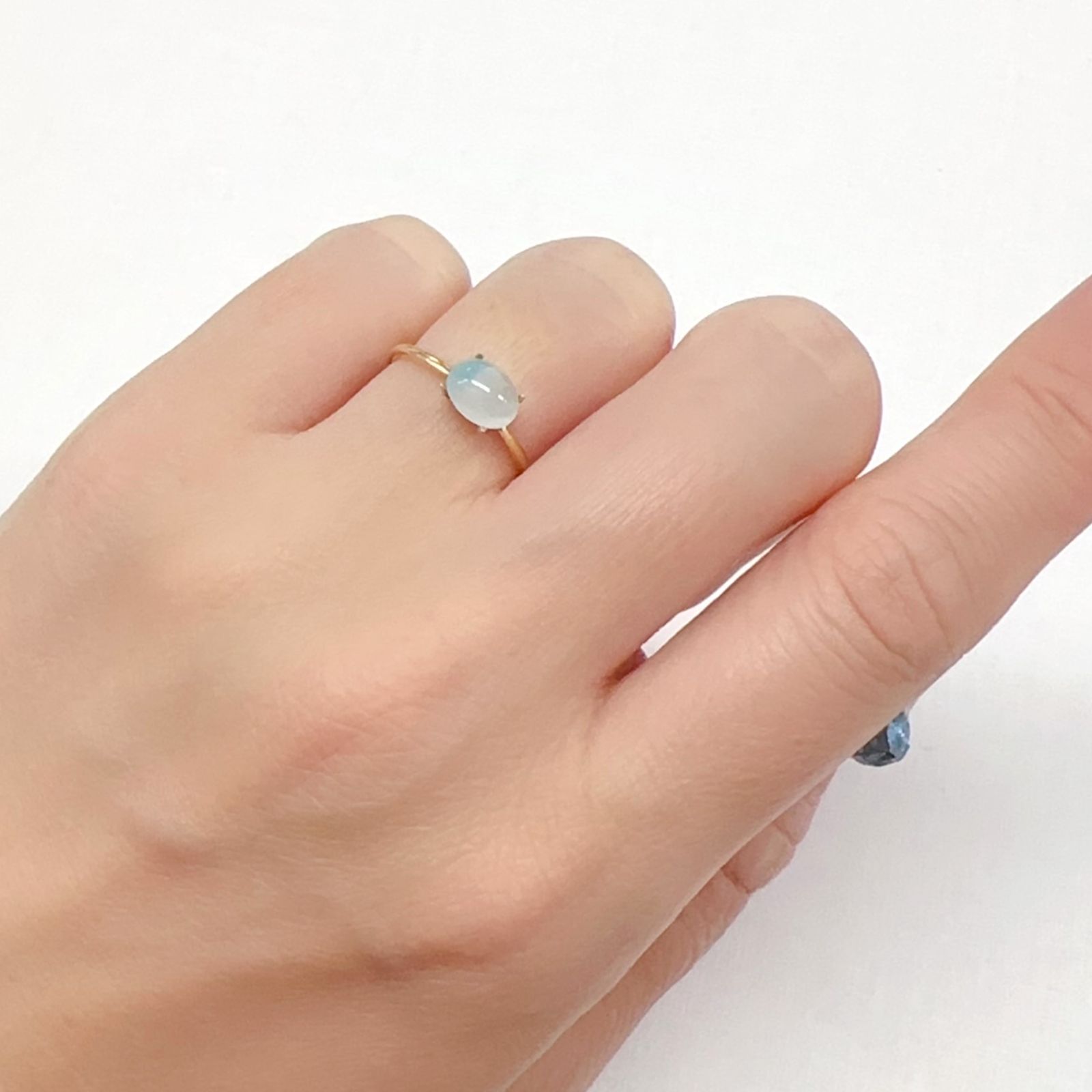 パライバトルマリンインクォーツ ブラジル産 0.85ct[240226357]6.9x5.1mm前後