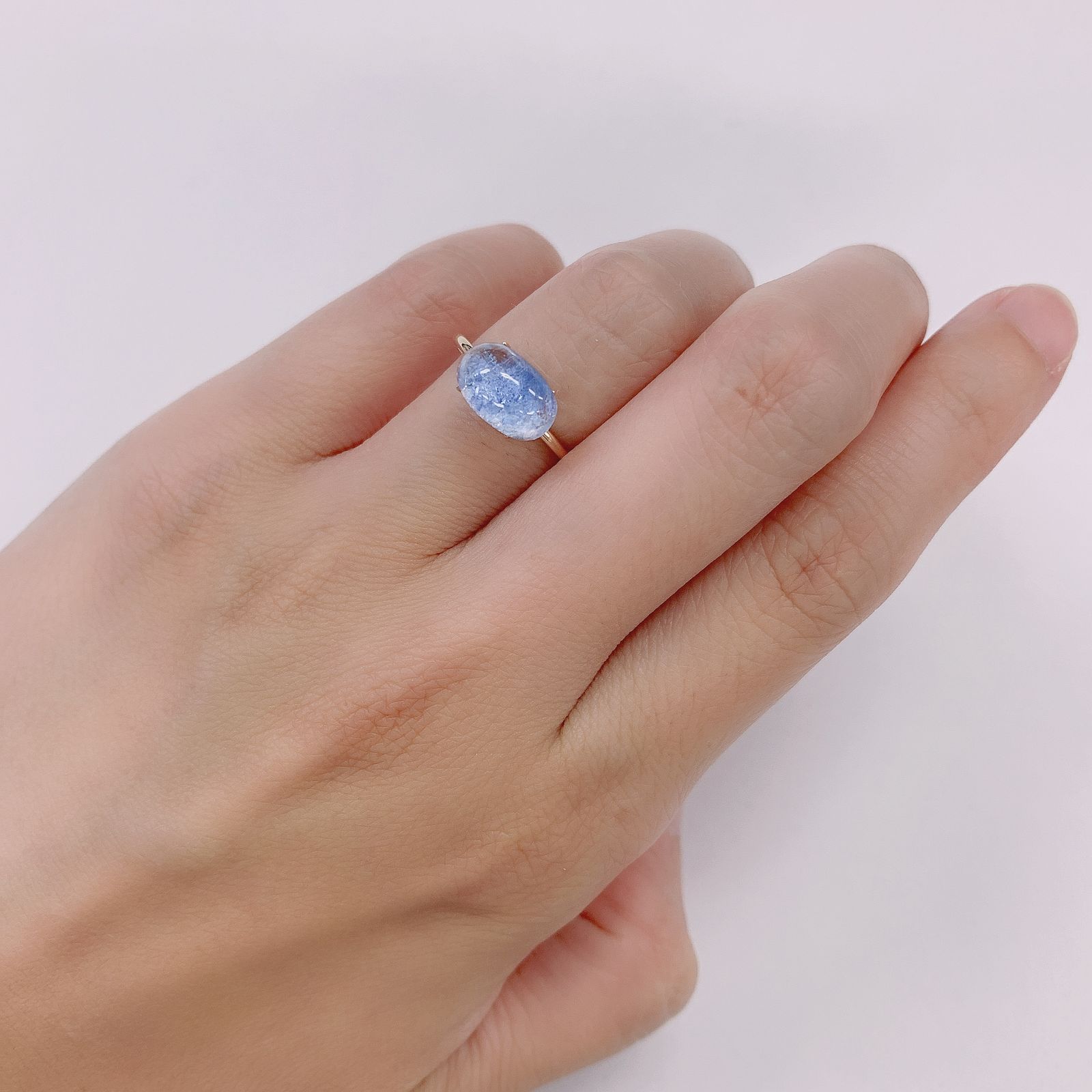 デュモルチェライトインクォーツ ブラジル産 2.15ct[210813180]10×6.3mm前後