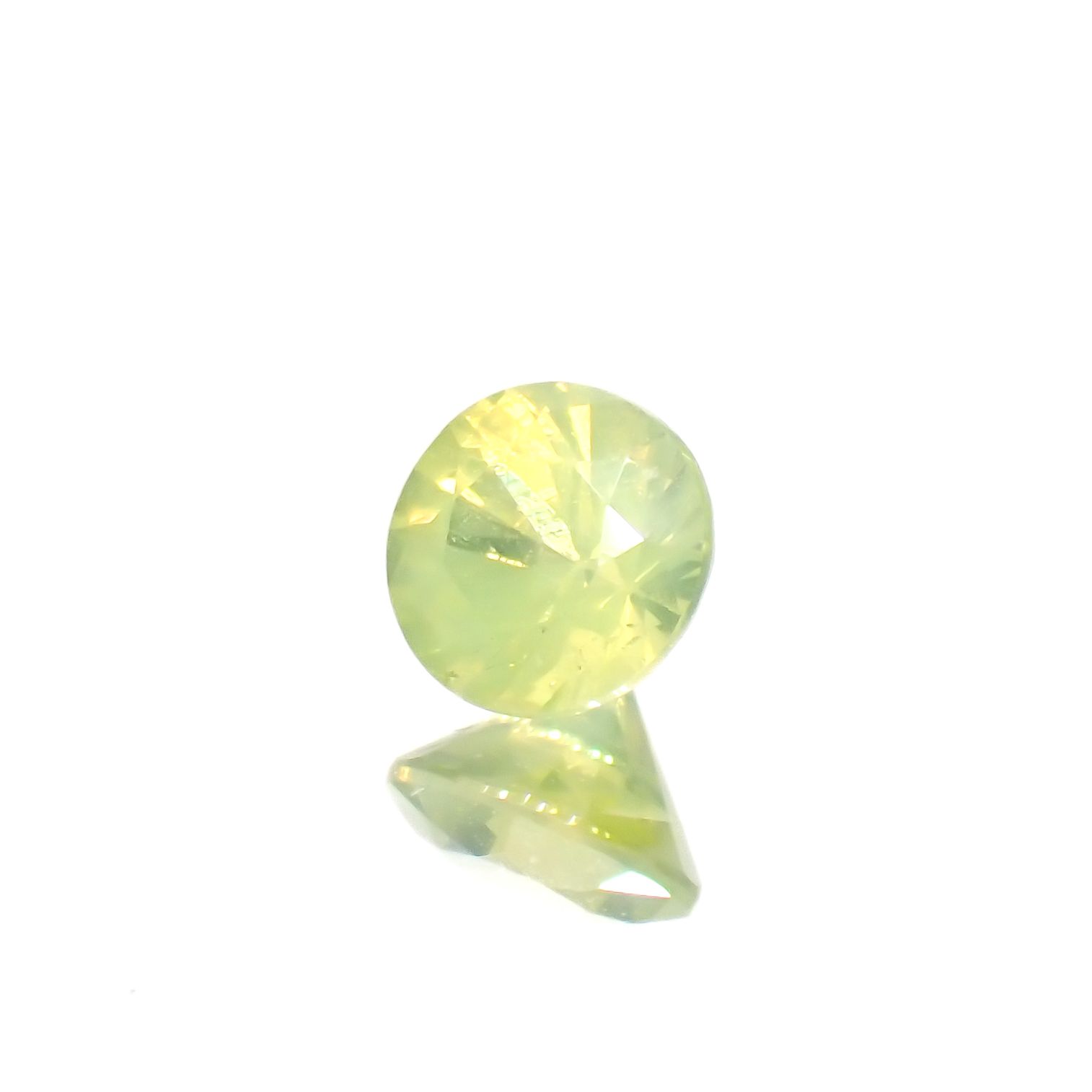 クリソベリル(宝石名クリソベリル)スリランカ産 0.23ct 識別済[230622494]3.6x3.6mm前後