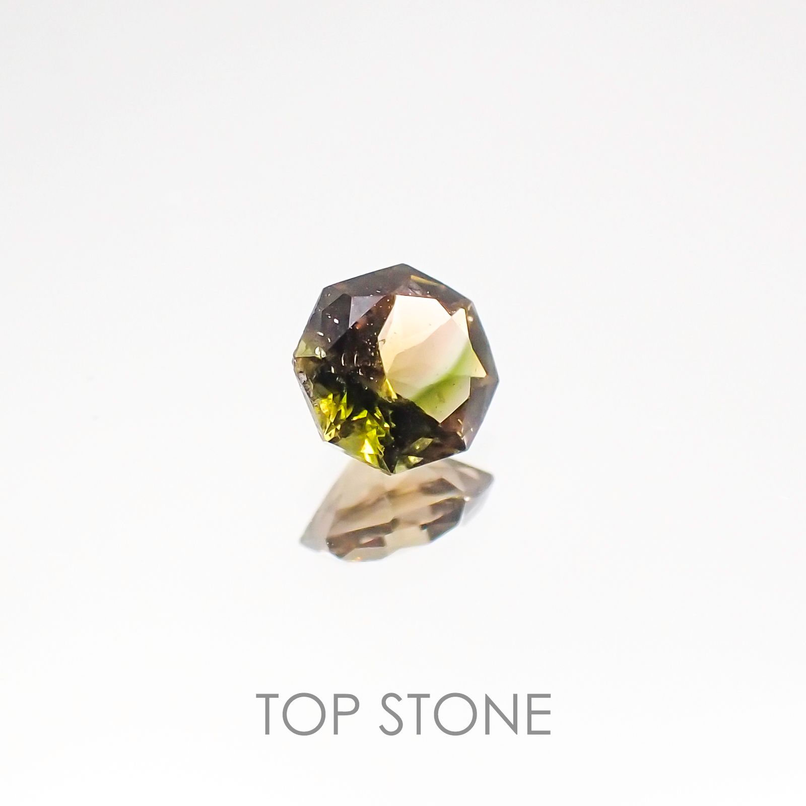 ◇オクタゴンカット◇バイカラートルマリンSA ブラジル・アフリカ産 ルース 0.25ct[20117145]4.3×4.3mm前後