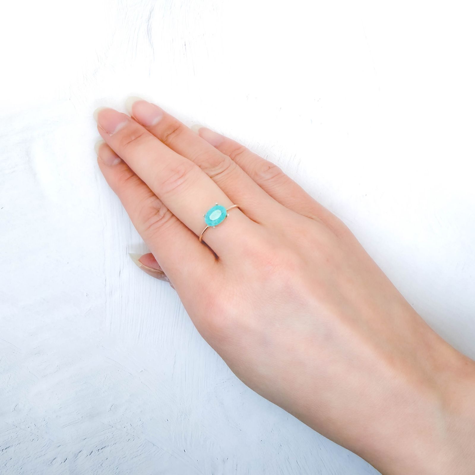 ブルースミソナイト ナミビア産 1.68ct / 8.1x5.7mm前後 [260331917]