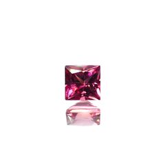 ◇プリンセスカット◇ホットピンクスピネル(宝石名ピンク・スピネル)タンザニア産 0.19ct 識別済[220817533]3x3mm前後