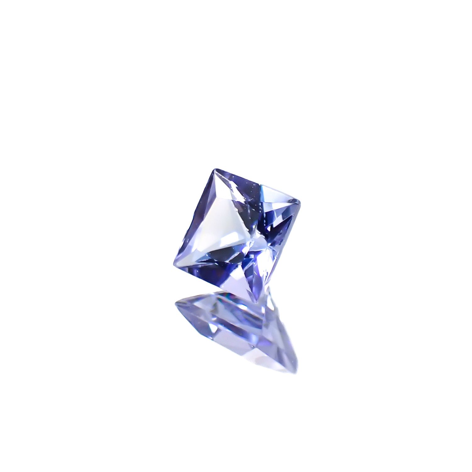◇プリンセスカット◇タンザナイト(宝石名タンザナイト)タンザニア産 0.45ct 識別済[250330003]4.3x4.2mm前後
