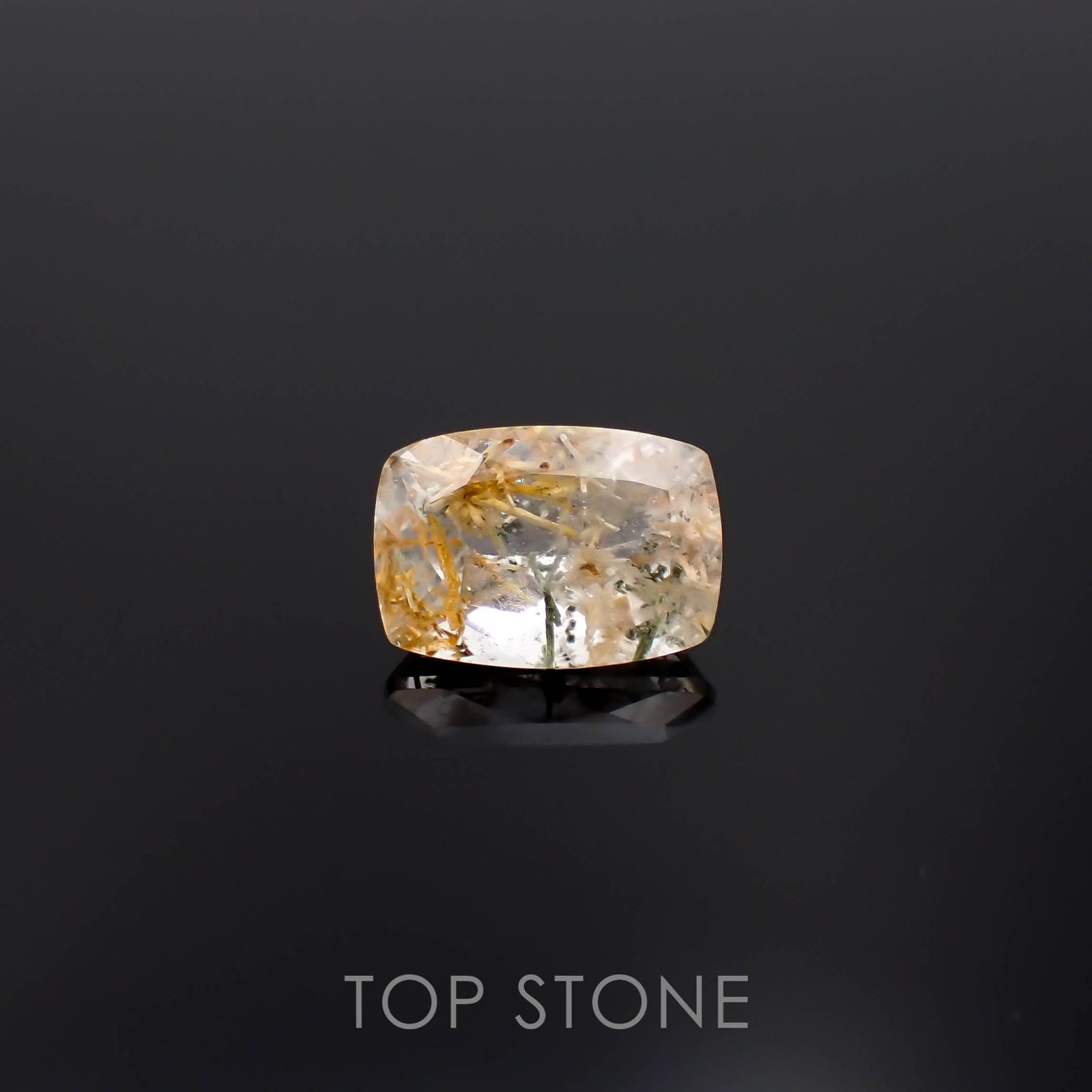 ヘデンベルジャイトインクォーツ インドネシア産 2.74ct[230120051]10.8x7.6mm前後