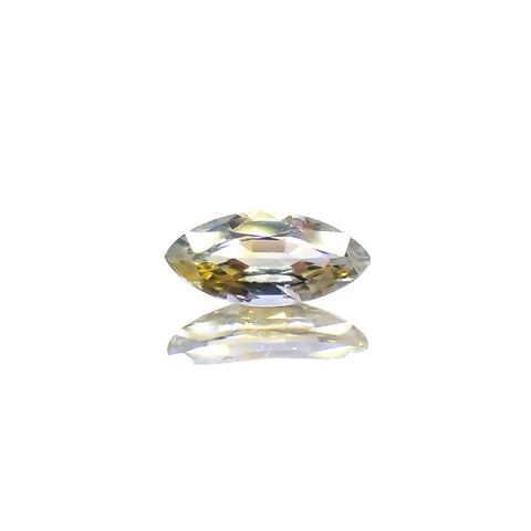 バイカラーサファイア(宝石名サファイア)スリランカ産 識別済 0.38ct / 6.8x3.1mm前後 [230823024]