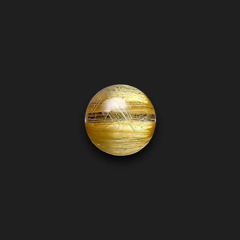 ルチルクオーツキャッツアイ ブラジル産 2.68ct[240427341]7.9x7.9mm前後