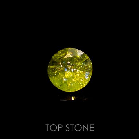 イリデッセンスクロムトルマリン(宝石名トルマリン)ケニア産 0.52ct 識別済[221119091]5.3x5.4mm前後