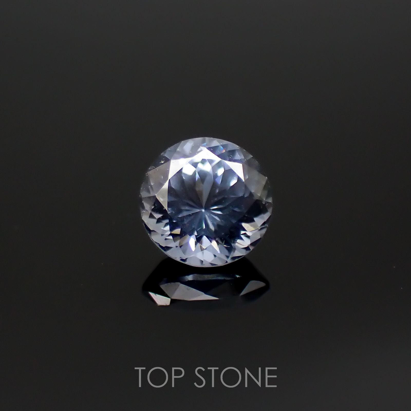 グレイッシュブルースピネル(宝石名スピネル)ビルマ/マダガスカル産 0.43ct 識別済[220817436]4.5x4.5mm前後