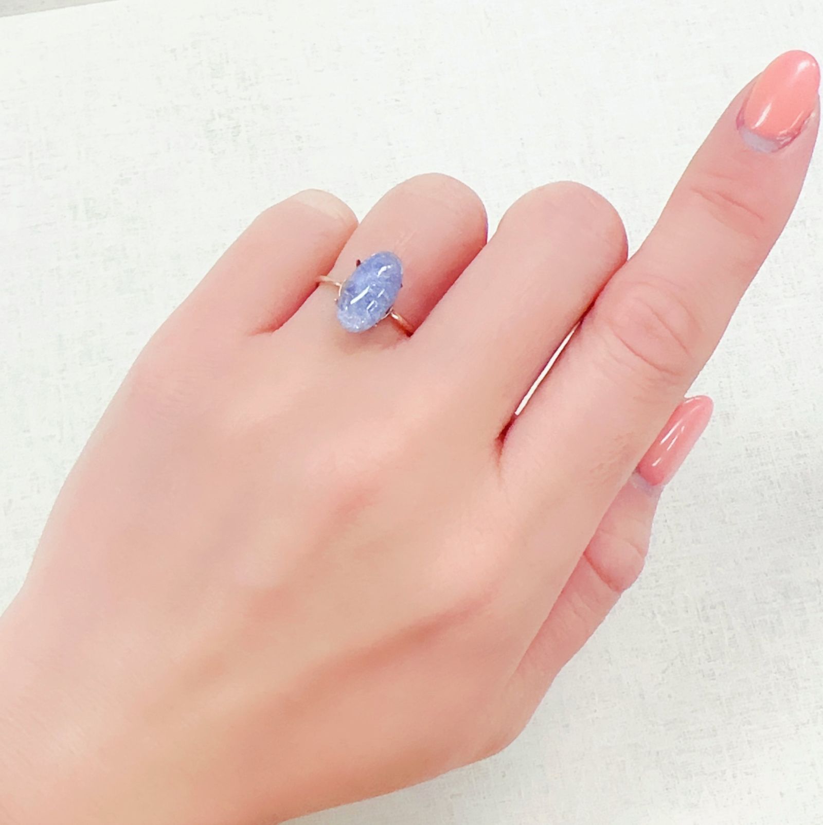 デュモルチェライトインクォーツ ブラジル産 3.25ct[230320878]12.8x7.1mm前後