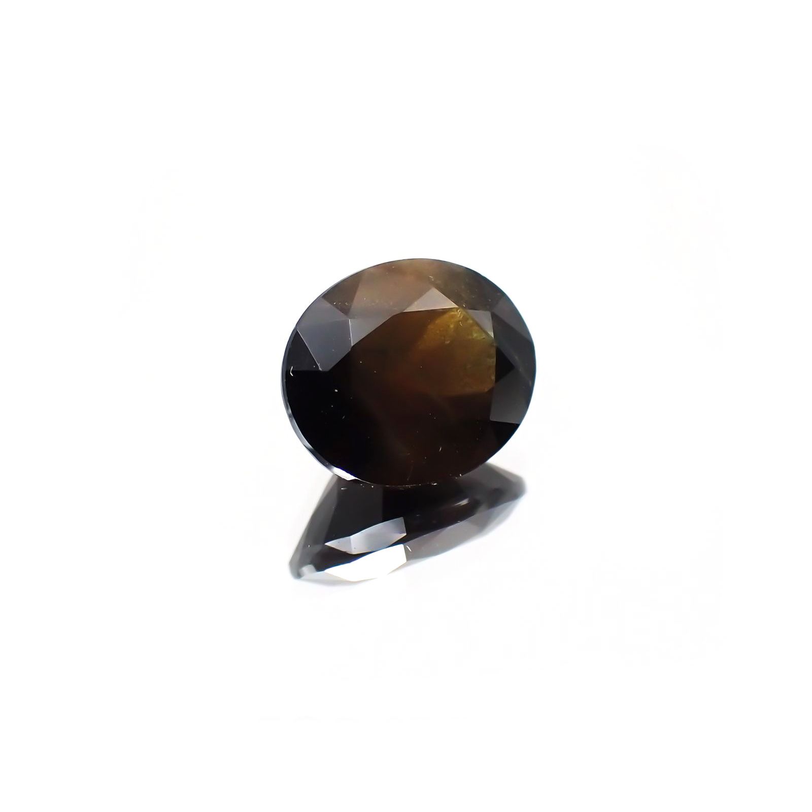 ゴールドシーンサファイア 非加熱(宝石名シーン・サファイア)  ケニア産 1.954ct ソ付(彩珠)[250310224]8.2×6.8mm前後