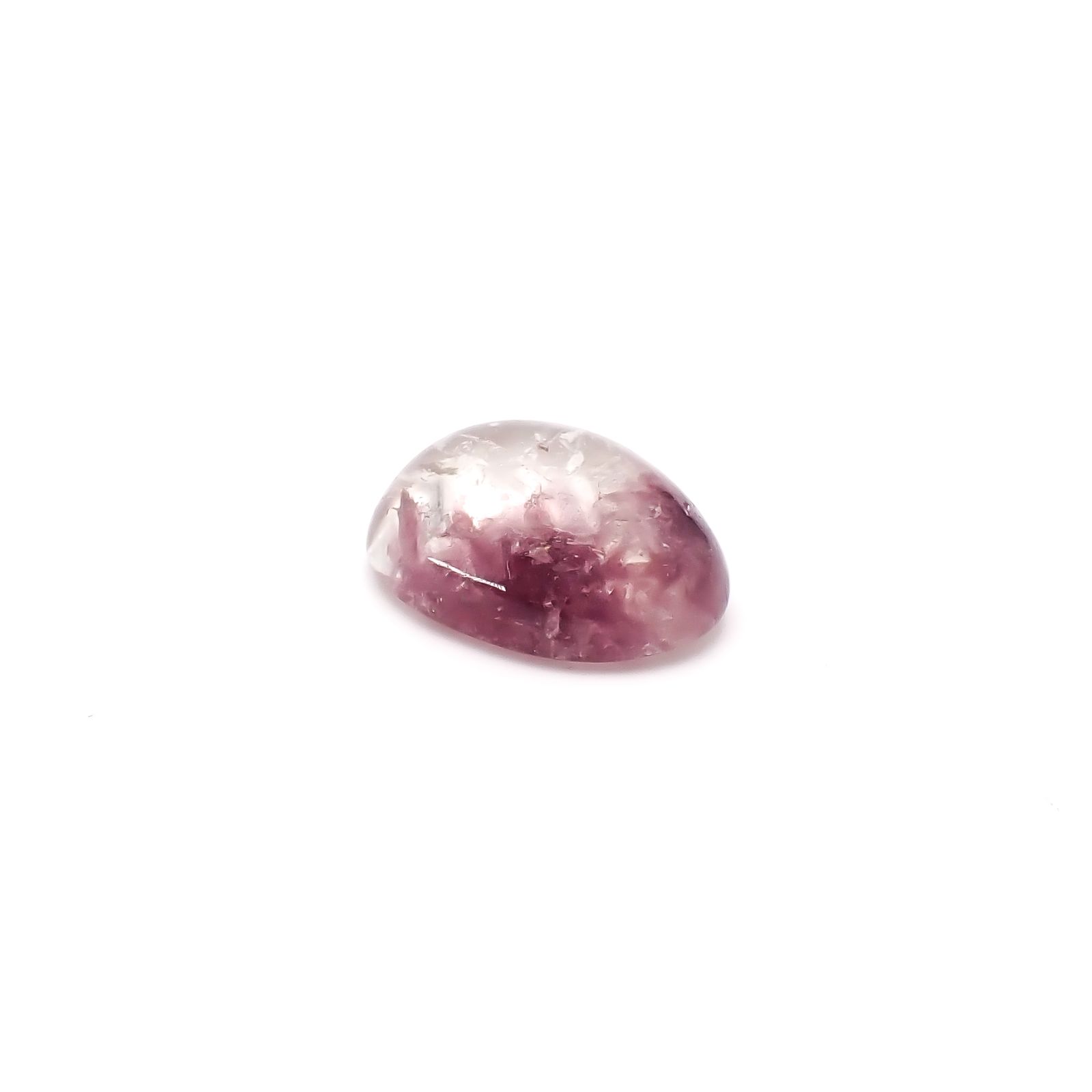 レピドライトインクォーツ ブラジル・ミナスジェライス州産 18.56ct / 20.5x14.2mm前後 [260331876]