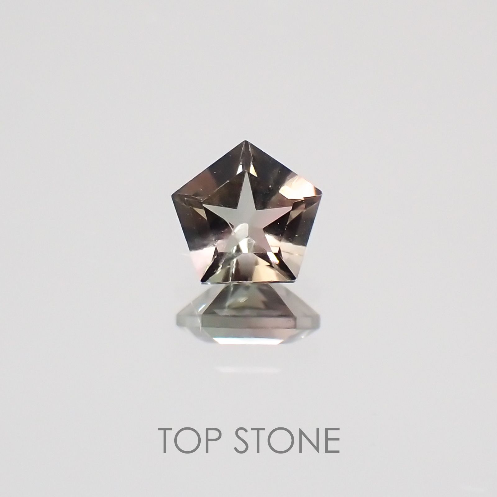 ◇ペンタゴンカット◇バイカラートルマリンSA ブラジル・アフリカ産 ルース 0.23ct[21029140]4×4mm前後